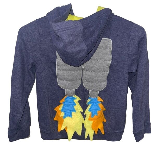 Lightning Bug Blue Hooded Jetpack Sweatshirt - Kids Size 7‎ - Picture 2 of 7